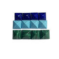 Natural Lapis Green Malachite Cube Gemstone Polished 8x8x7.9 Cabochon for Jewelry Making