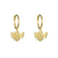 925  Silver Bee Earing Hoop Dangle Hoop Earring for Women Fashion Jewelry