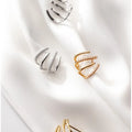 925 Sterling Silver Statement Luxury Cubic Zirconia Geometric Shape Gold Plated Studs Earrings Fine Jewelry for Women