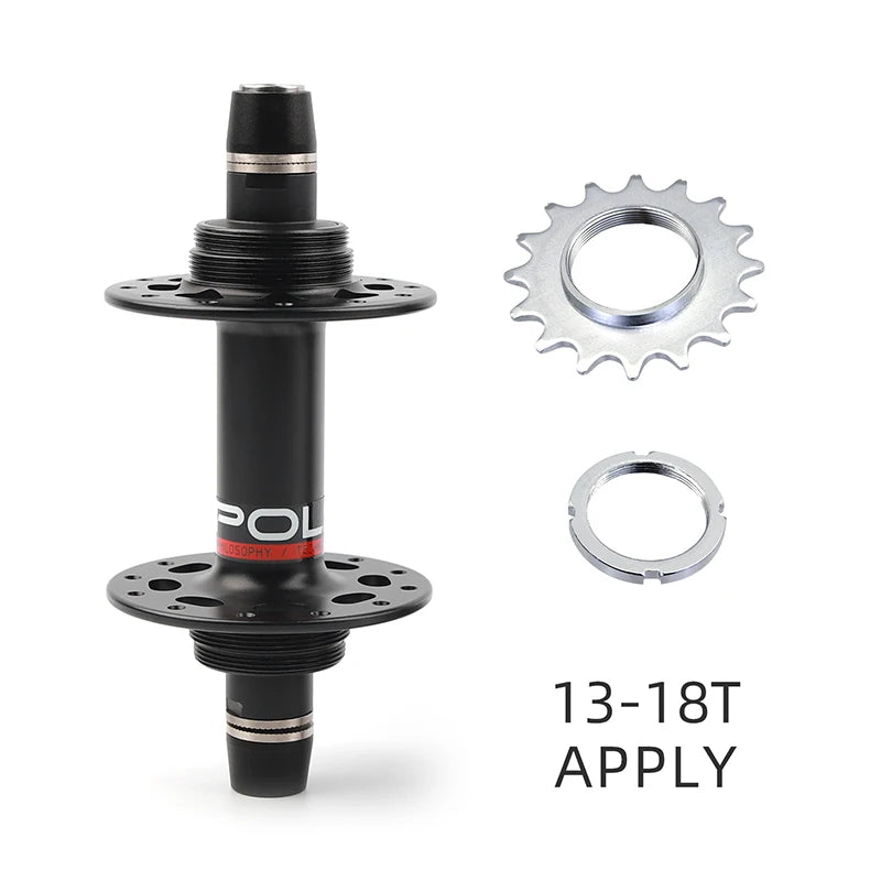FH003 Sealed Bearing Bike Rear Hubs V Brake 24h 32h 36h Fixed Hub With Steel Cog