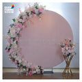 Hot Sale 8ft Straight Printing Tension Fabric Media Wall round Backdrop Stand Display Rack