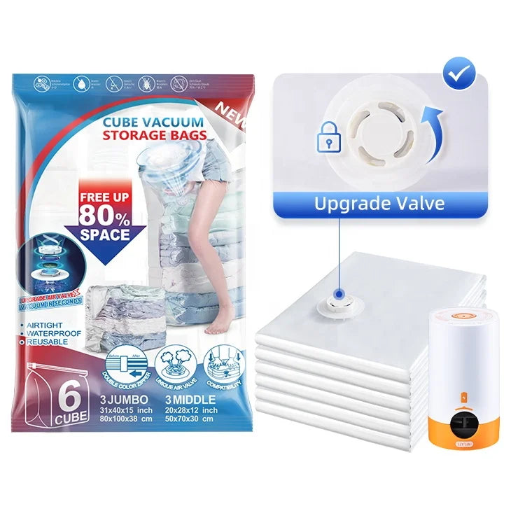 Transparent Waterproof Compression Storage Bags Clothes Vacuum Space Saver Seal Cleaner Transparent Waterproof Clothing Seal