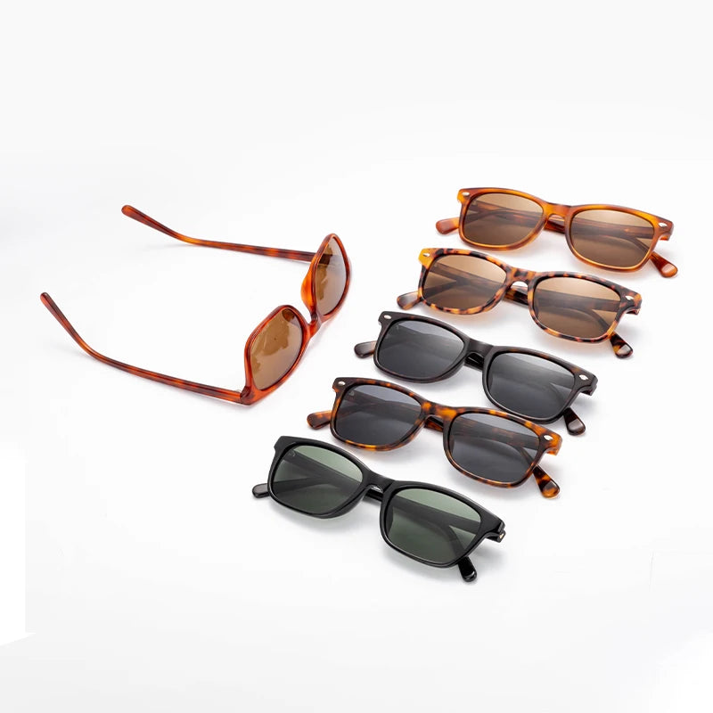 Fashion Polarized Acetate Sunglasses Square Anti-Glare Driver Mirror Unisex UV400 Glasses Pinhui HJ16301