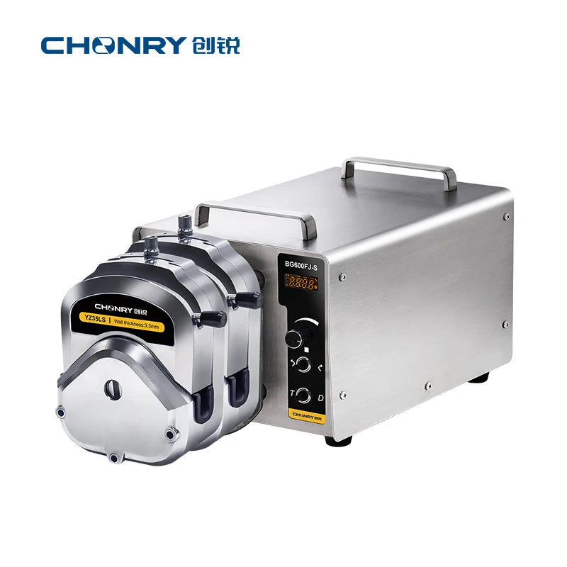 CHONRY BG600FJ-S Liquid Dispenser Peristaltic Pump 110V/220V Stepper Motor Low Pulse for Beer Filling MegaBDM