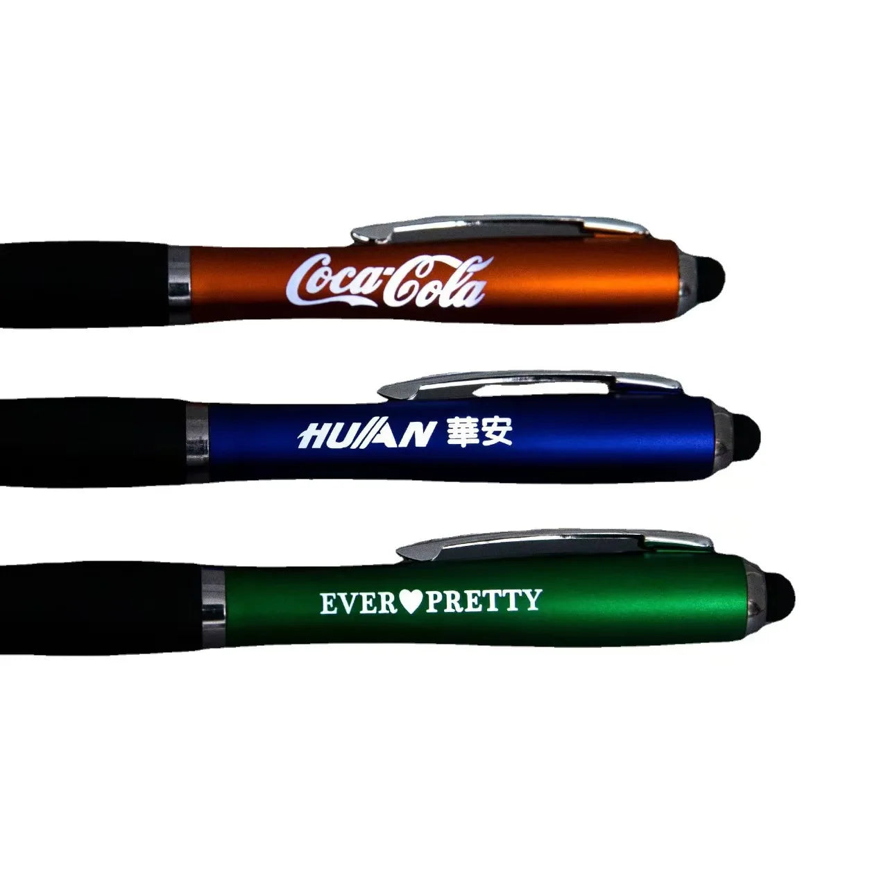 High Quality Custom LED Light-Up Touch Screen Ballpoint Pen Multi-Functional Features Feather Body Laser Logo Promotional Use