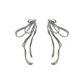Korean Fashion Bow Design Ear Stud with Zircons for Women Earring Jewelry