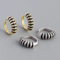 NEW Fashion Jewelry 925 Sterling Silver Round Oil Drip Enamel Glaze Diamond Zircon Gold Plated Hoop Earring Jewelry for Women