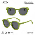2025 High-End Retro Square Frame Sunglasses for Kids Fashionable Polarized Anti-UV Soft Silicone TPEE UV400 for Boys Girls