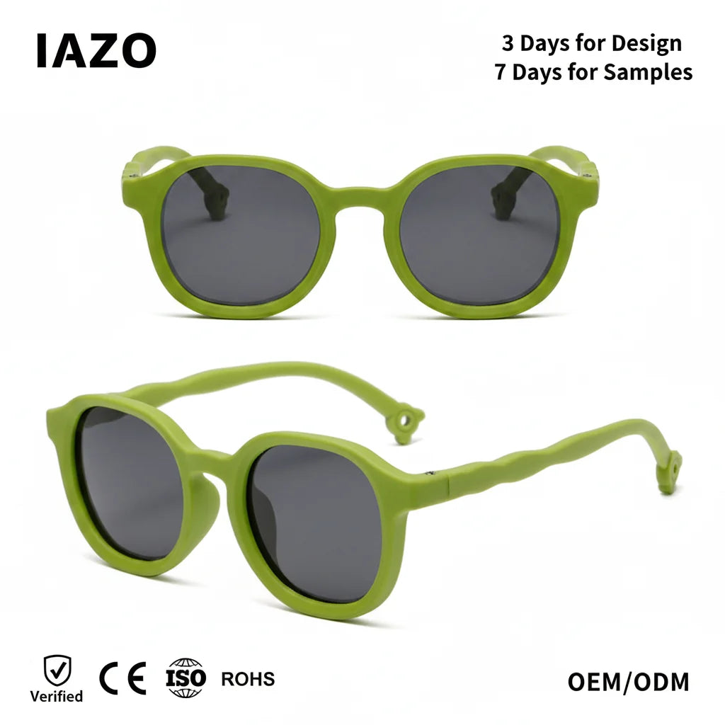 2025 High-End Retro Square Frame Sunglasses for Kids Fashionable Polarized Anti-UV Soft Silicone TPEE UV400 for Boys Girls