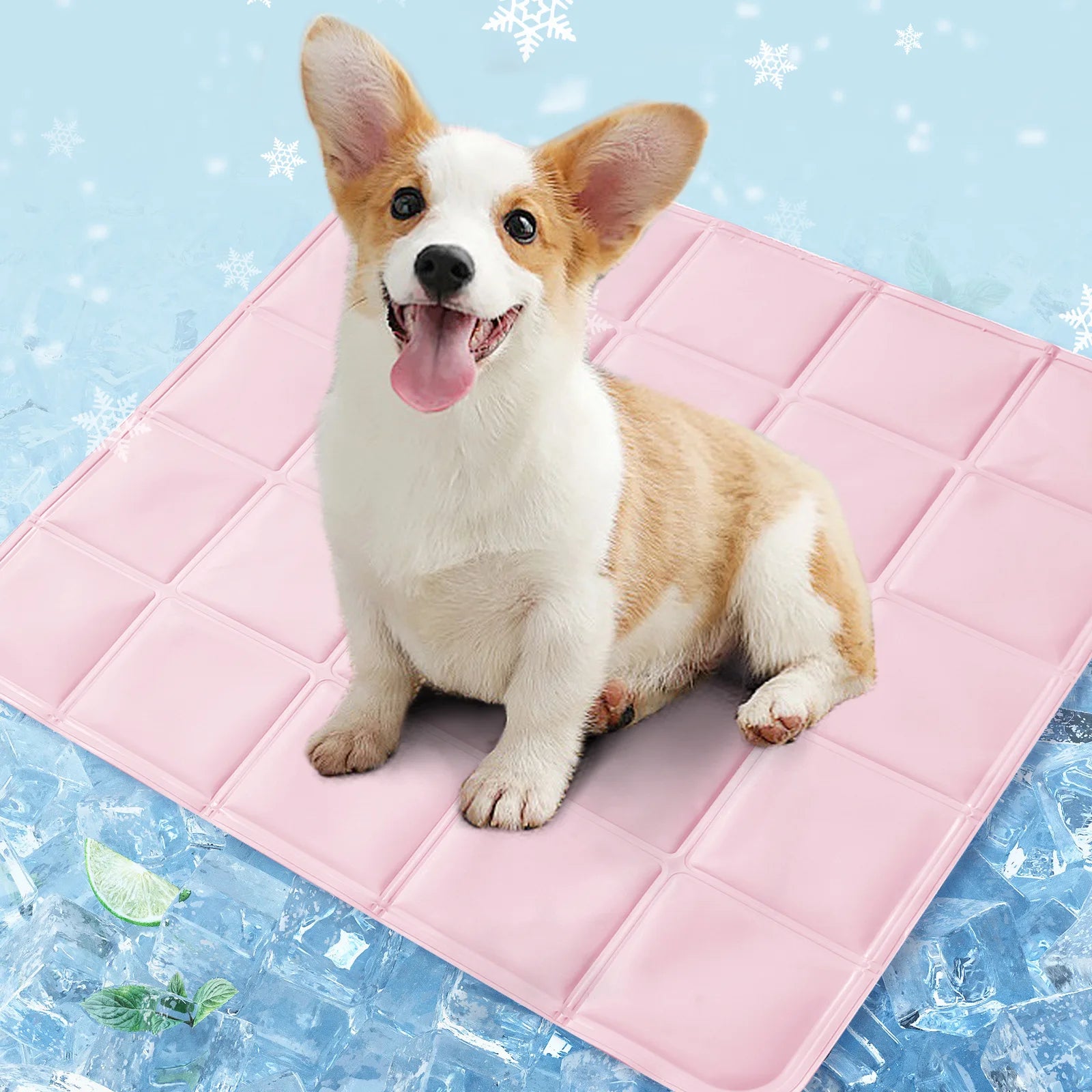 Pet Cooling Gel Mat Soft Summer Pets Cooling Pad Eco Friendly Plaid Dog Cooling Mat