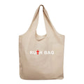 Ruthbag Large 100% Soft Cotton Stow-N-Go Tote Bag Custom Printed Logo Letter Pattern Style Shopping Bag
