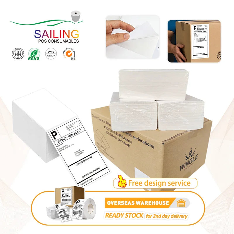 Free Sample Label 58X39mm Supermarket Scale Label Thermal Barcode Labels for Bottle Wholesale Sticker