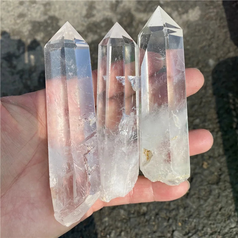 Wholesale Natural Crystal Wand Healing Stones Raw Clear Quartz Tower for Decoration