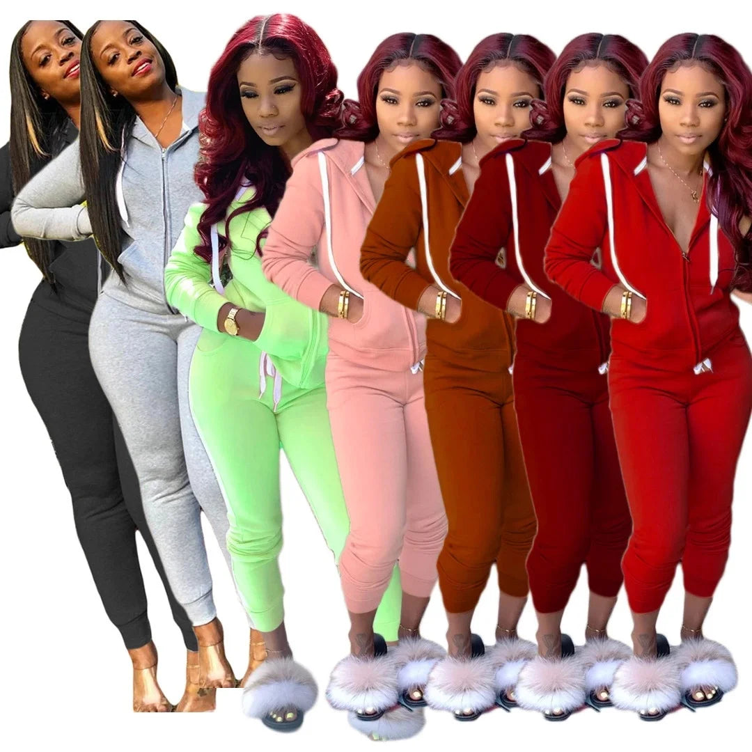 S-5XL Plus Size 2026 Fall Fashion Women Clothing Outfit Leggings Ladies Two Piece Sets Fade Color Long Sleeve 2 Piece Set