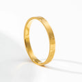 YF3568 Tarnish Free Jewelry Waterproof 18K Gold Plated Stainless Steel Minimalist Geometry Sunrise Sunburst Rings for Women