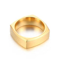 KALEN Unisex Classic Gold/Silver/Black Stainless Steel Smooth Triangular Ring