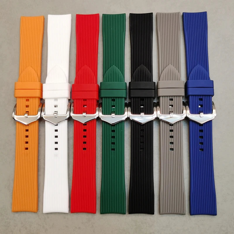 20mm 22mm Sport Stripped Quick Release Rubber Watch Band Watch Strap