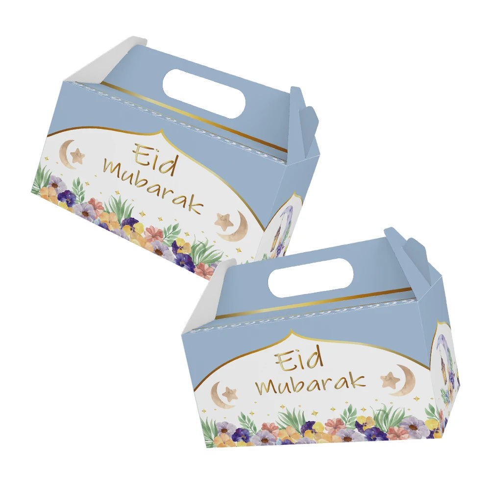 2023 New Eid Party Decoration Supplies Muslim Ramadan Candies Goodies Boxes Happy Eid Mubarak Candy Box