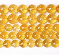 6-10 mm Natural Citrine Yellow Quartz Energy Crystal Healing Power Round Spacer Loose Beads for Jewelry Making 15 Inch