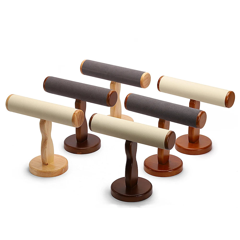 Digu Creative New T Shape Bracelet Display Stand Watch Stand Solid Wood Jewelry Display Props