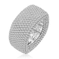 Fine Jewelry 5A Cubic Zirconia S925 Sterling Silver 18k Plated Gold Wide Big Rings Women Square Eternity Rings Band for Women