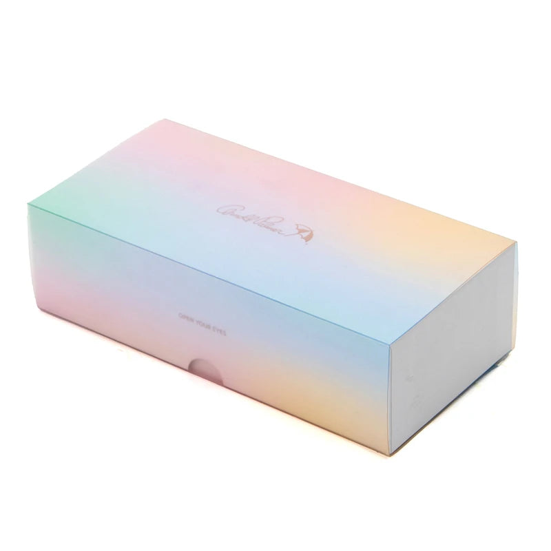 Custom  Cardboard Satin Lined Pull Out Sliding Drawer Hair Extension Wig Box With Glasses Packaging Boxes for Jewelry