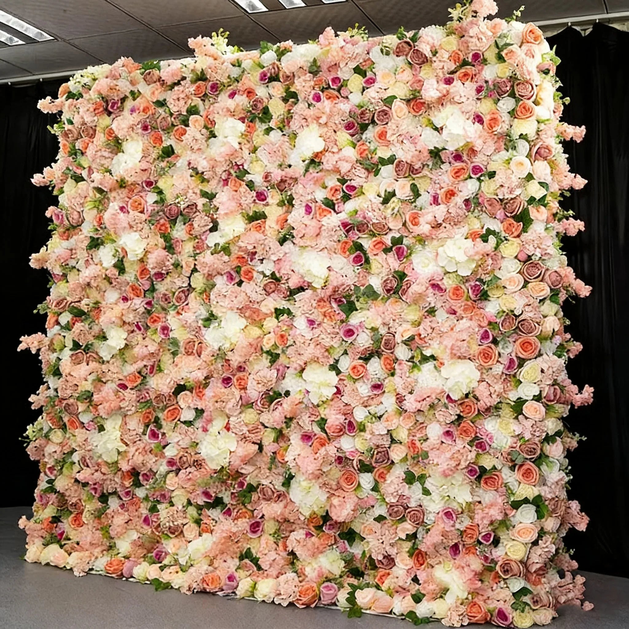 Wedding Decor Roll up Artificial Silk Flower Wall Panel Backdrop LFB1013-2-CLOTH  Wedding Artificial Flowers Decoration
