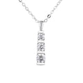 Simple Cigar 925 Sterling Silver Pendant Necklace Featuring Authentic Moissanite Diamond Elite Fine Jewelry Women Unisex