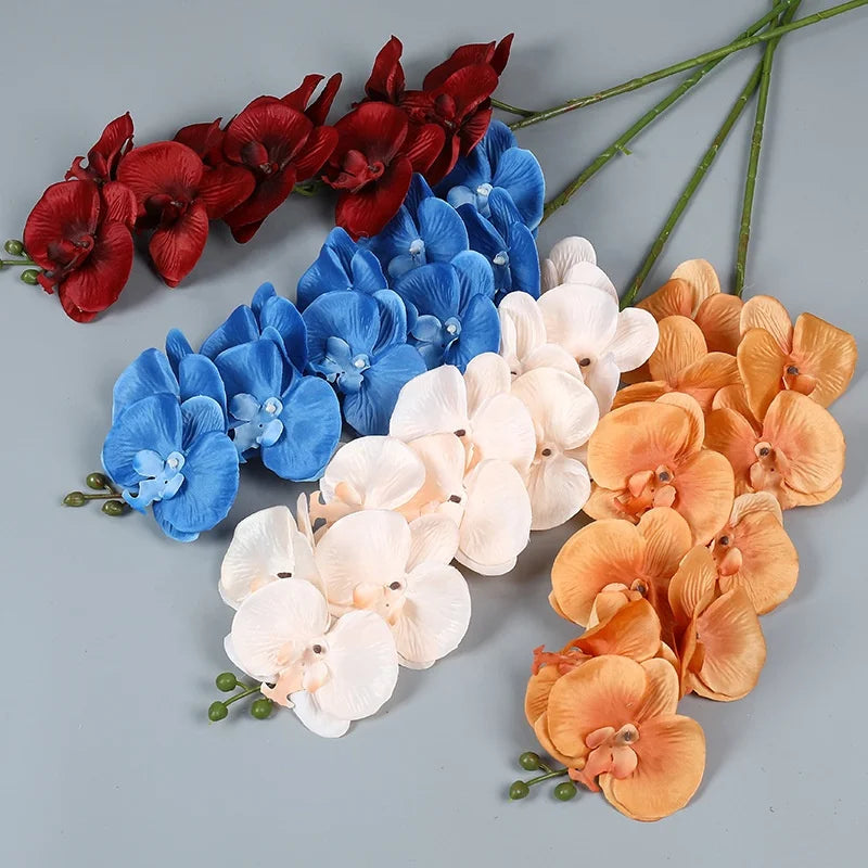 YOPIN 419 High Quality Orchid Flowers Dendrobium Orchids Faux Red Orchids Stems