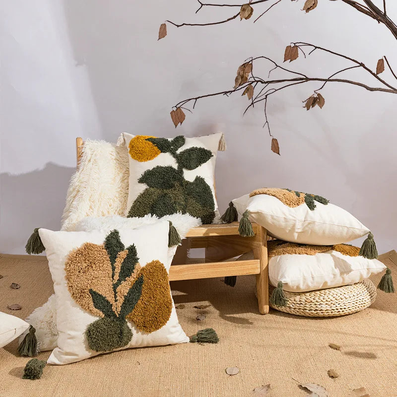 Nordic Style Bohemian tufted cushion Cushion Nordic style living room pillow cover Embroidery Bedside pillowcase