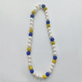 Wholesale Trendy Disco Ball Clavicle Chain Athletes Music Lovers Beaded Baseball Necklace Imitation Pearl Rhinestones Fashion