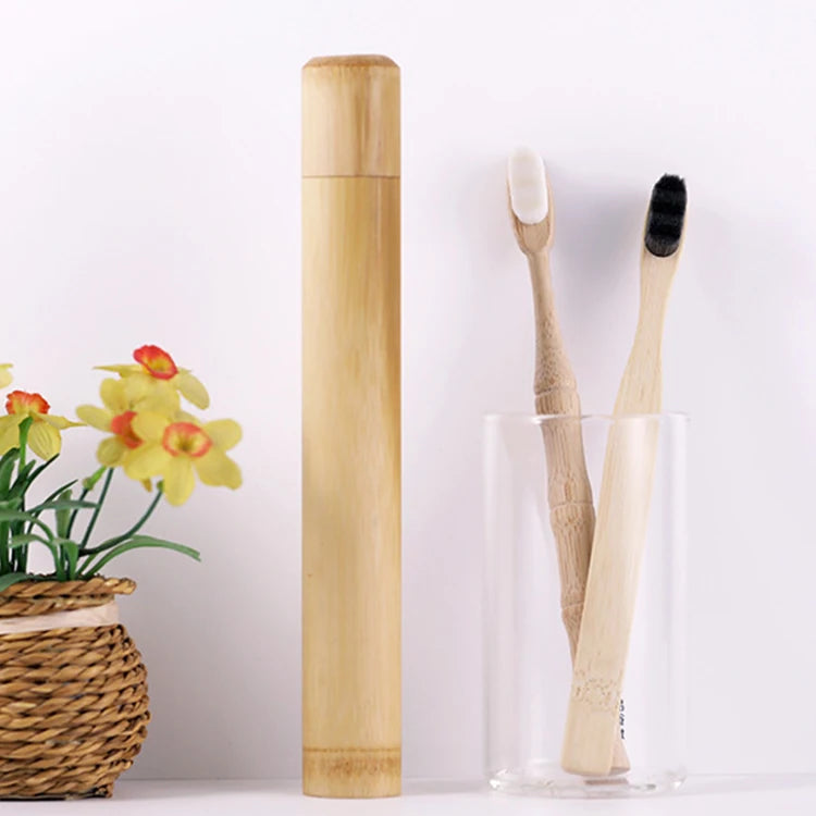 Eco-Friendly Bamboo Toothbrush with Custom Soft Nylon Bristles Free Samples Available