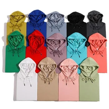Fitspi Wholesale Mens Full Zip Up Hoodie Custom Logo Blank Sweater Jacket Coat Full Face Zip Up Durable