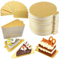 100pcs/set Golden Silver Mousse Mat Cake Base Boards Paper Board Shape Dessert Tray