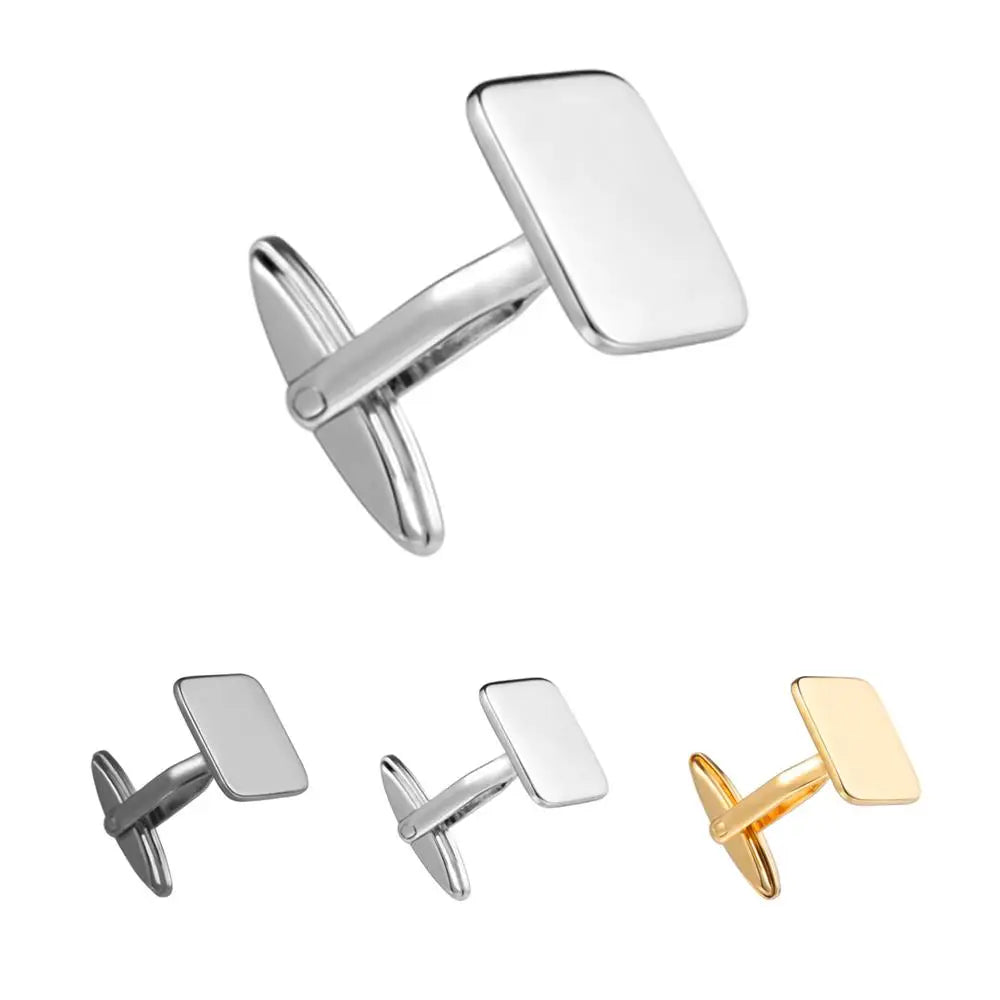 Custom Logo Simple French Cufflinks High-Quality Men'S  Women'S Shirt S925 Sterling Silver Button Sleeve Metal Crafts