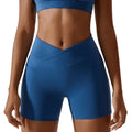 Women's High Waist Biker Shorts Soft V Cut Scrunch Back Athletic Pants Quick Drying Four-way Stretch Print Plus Size Summer