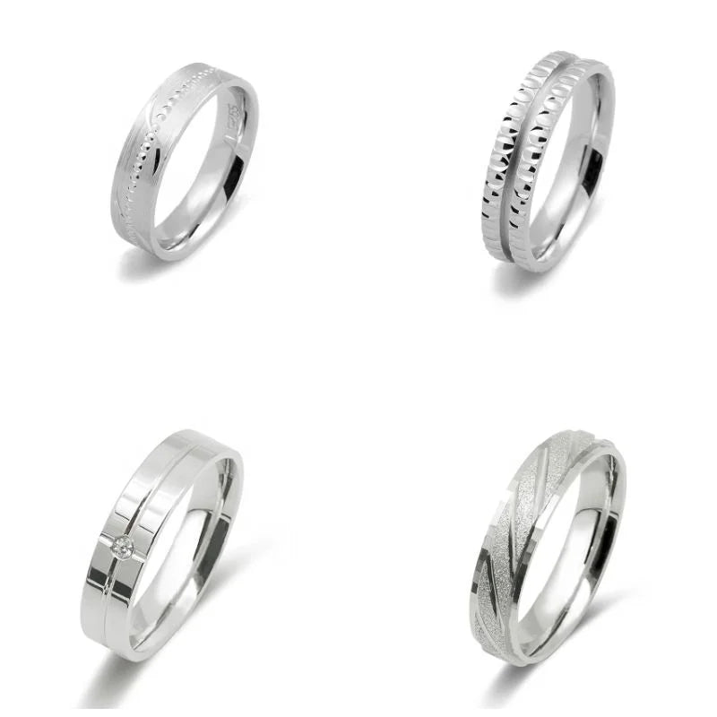 925 Pure Silver Simple Rings Band Ring S925 Silver Jewelry Beautiful Couple Ring Wholesale Fine Jewelry
