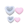 Large Small Size Reusable Non-Stick Eco-Friendly White Silicone Heart Mold for Chocolate Epoxy Resin DIY Ornament Microwave Safe
