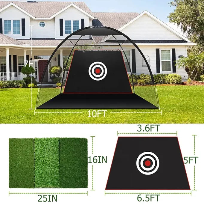 Services 2024 Sell Well 10*7 Portable Golf Hitting Practice Nets Golf Training Net Indoor Outdoor Sport Golf Chipping Net with T