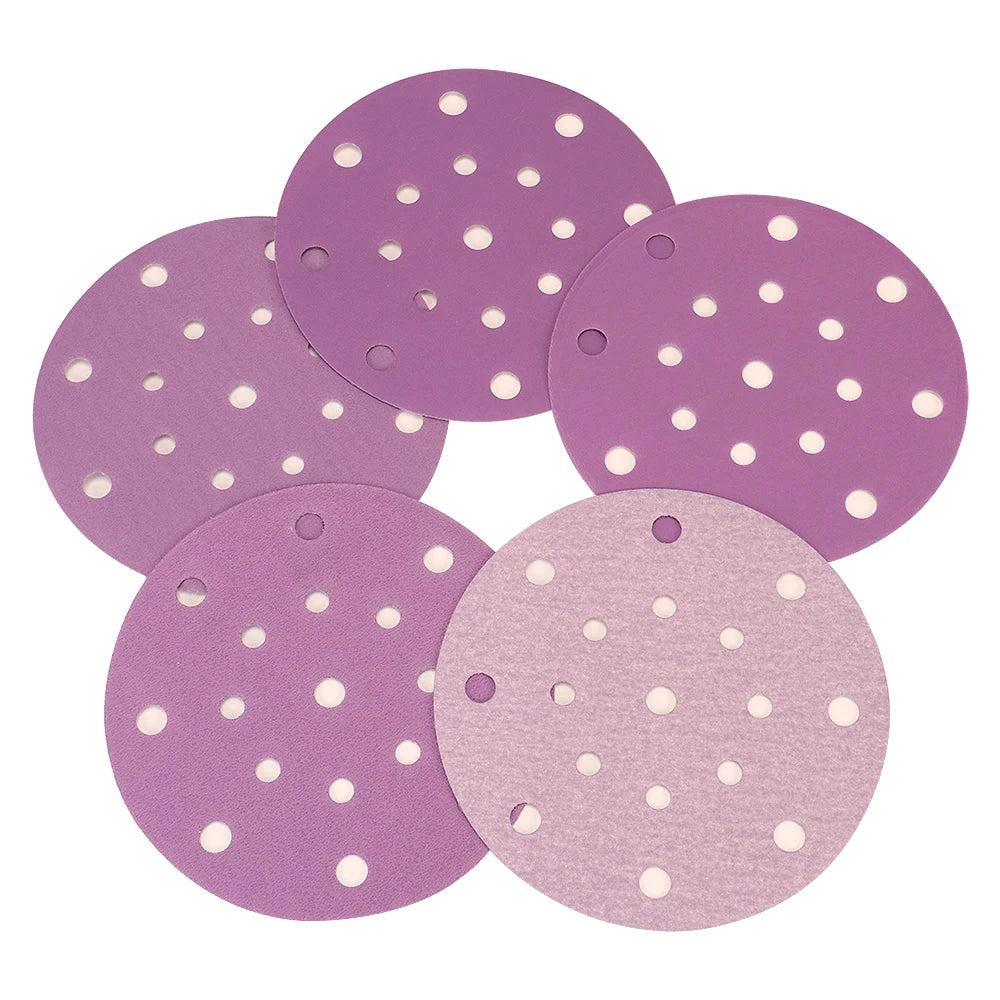 6 Inch 150mm Grit 60-1000 Purple Sandpaper Sanding Disc for Wood and Car Body