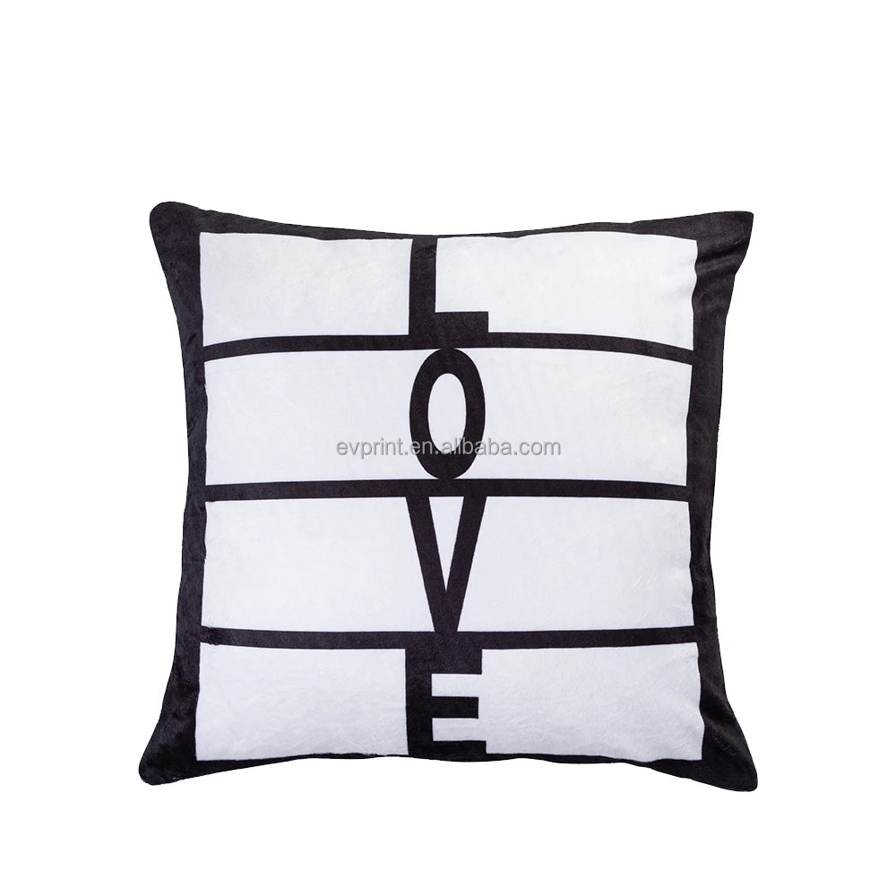 New Arrival Valentine's Day Personalized Logo Printed Panel Pillow Cover Sublimation Love Pillow Case