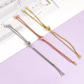 New Product Stainless Steel Adjustable Bracelet Crystal Rhinestone Slider Extender Box Chains for Bracelet Jewelry Making