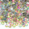 JUNAO Factory Wholesale Non Hotfix Round Crystal Stones Loose Flatback Glass Rhinestones for Dresses