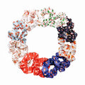 SongMay Women's Christmas Snowflake Hair Accessories Soft Elastic Satin Scrunchies 10cm Popular Style Hair Bands Custom Logo