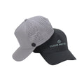 Custom 5-panel rubber patch logo sports baseball caps  laser perforated quick dry waterproof breathable suitable for outdoor