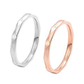 Wholesale Waterproof Chic Eternity Stainless Steel Rhombus Faceted Finish 2mm Finish Finger Ring Women Jewelry China Supplier