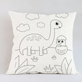 Wholesale Custom Children Cartoon Printed Pillow Cover DIY Painting Throw Pillow Cover Waterproof Graffiti Cushion Cover
