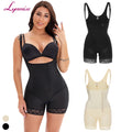 Women Casual Thin Medium Control Short Colombian Side Zipper Open Crotch Crotchless Breathable Seamless Postpartum Girdle Shaper