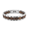 Best Gift for Him and Her Personality PUNK Unisex Jewelry Solid Wood Hand String Wooden Titanium Steel Belt Bracelet for Man