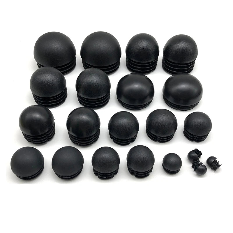 Half Round Plastic Plug Steel Pipe Plastic Plug HeadInner Plug Plastic Tube Inserts Chair Leg End Caps for Furniture Legs